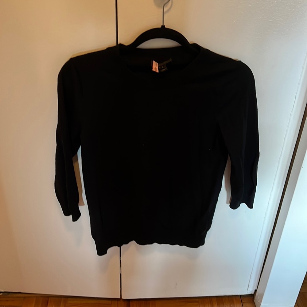 Black crew neck, JCrew sweater